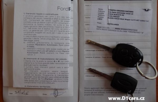 Ford Focus 1.6 Ti-VCT SPORT, SERVISNÍ KNÍŽKA, nabídka A103/16