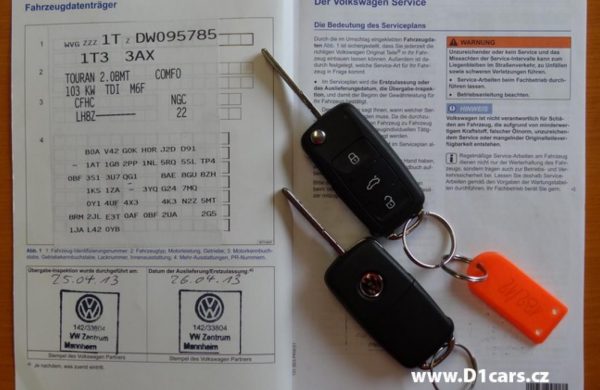 Volkswagen Touran 2.0 TDi Comfortline PARK. ASISTENT, nabídka A103/17