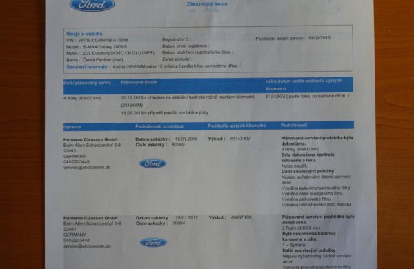 Ford S-MAX 2.2 TDCi Titanium S, 7 MÍST XENONY, nabídka A10/19