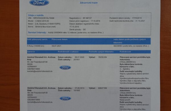 Ford C-MAX 2.0 TDCi Business CZ NAVI, nabídka A110/21