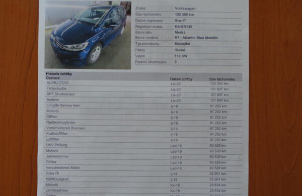 Volkswagen Touran 2.0 TDi Comfortline LED SVĚTLA,NAVI, nabídka A127/21