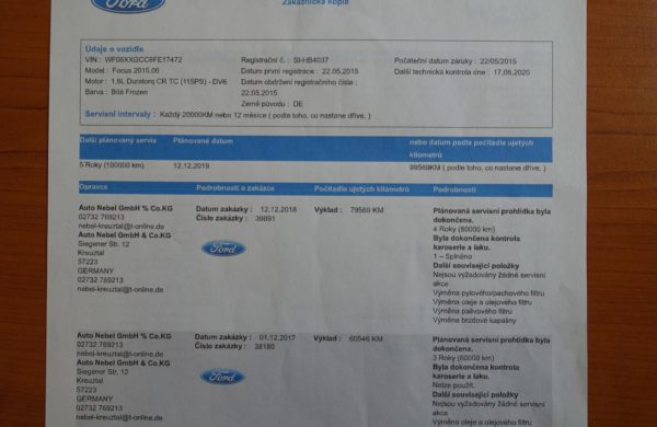 Ford Focus 1.6 TDCi Titanium NAVI, ZIMNÍ PAKET, nabídka A129/19