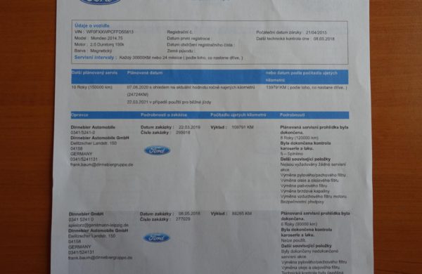 Ford Mondeo 2.0 TDCi Titanium LED SVĚTLA, NAVI, nabídka A135/19