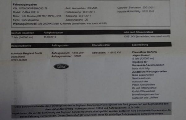 Ford Grand C-MAX 1.6 TDCi Titanium ZIMNÍ PAKET, nabídka A13/15