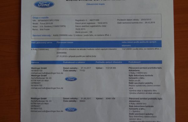 Ford Focus 2.0 TDCi Titanium MODEL 2015,XENONY, nabídka A141/18