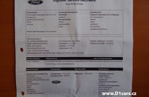 Ford S-MAX 2.0 TDCi 120kW Titanium XENONY, NAVI, nabídka A142/16