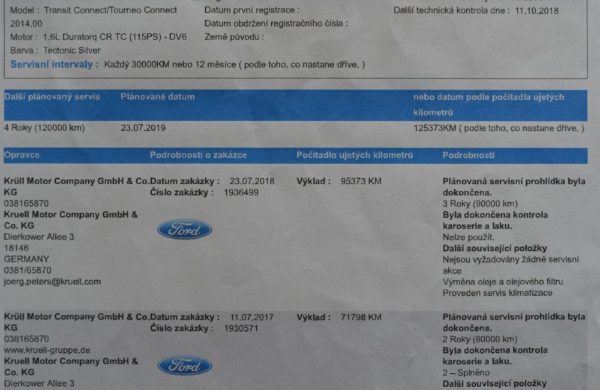 Ford Transit Connect 1.6 TDCI L2 5 MÍST, VYHŘÍVANÉ SKLO, nabídka A146/19