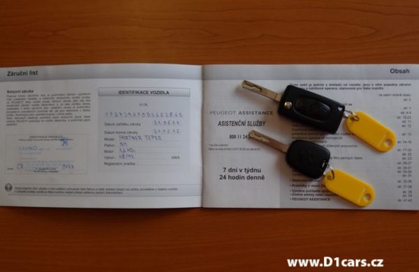 Peugeot Partner Tepee 1.6 HDi 92k KLIMATIZACE, KOUPENO ČR, nabídka A152/16