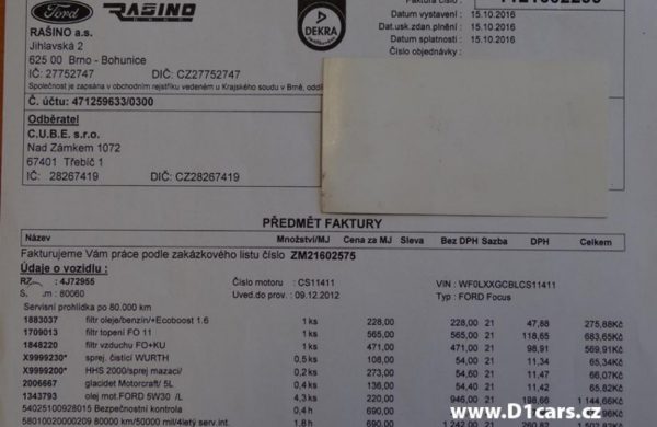 Ford Focus 1.6 Duratec 1.MAJITEL, KOUPENO V ČR, nabídka A157/17
