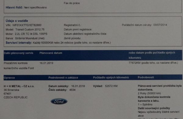 Ford Tourneo Custom 2.2 TDCi L2H1 Trend 9 MÍST NAVIGACE, nabídka A164/17