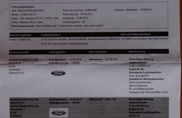 Ford C-MAX 1.6 TDCi Titanium ZIMNÍ PAKET, nabídka A165/16