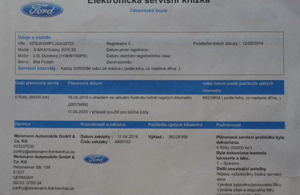 Ford S-MAX 2.0 TDCi LED SVĚTLOMETY,KAMERA,NAVI, nabídka A168/19