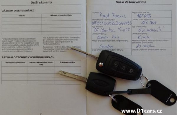 Ford Focus 1.6 Ti-VCT DIGI KLIMA, KOUPENO V ČR, nabídka A180/16