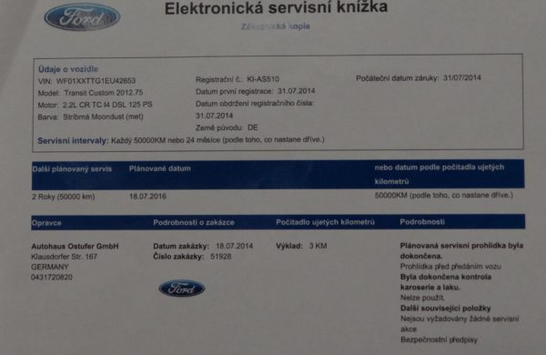 Ford Tourneo Custom 2.2 TDCi Trend, NAVI, ZIMNÍ PAKET, nabídka A187/17