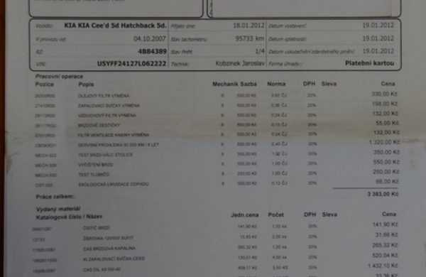Kia Cee´d 1.4i 16V DIGI KLIMA, KOUPENO V ČR , nabídka A205/16