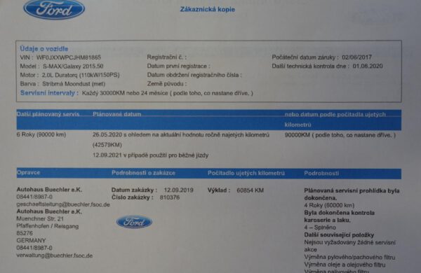 Ford S-MAX 2.0 TDi Titanium LED SVĚTLA, KAMERA, nabídka A20/21