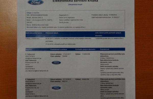 Ford Mondeo 2.0 TDCi Titanium, NAVI, VYHŘ. SKLO, nabídka A221/17