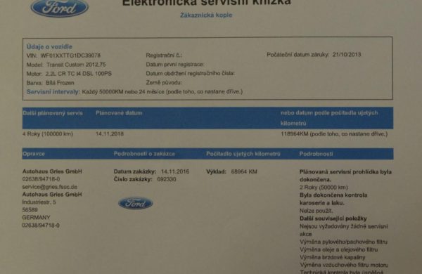 Ford Tourneo Custom 2.2 TDCi L2H1 9 MÍST, VYHŘ. SKLO, nabídka A232/17