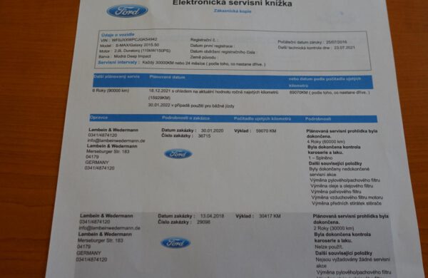Ford S-MAX 2.0 TDCi Titanium, SYNC 3, LED DYNA, nabídka A233/20