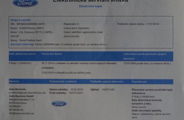 Ford Galaxy 2.0 TDCi DIGI KLIMA, ZIMNÍ PAKET, nabídka A46/18