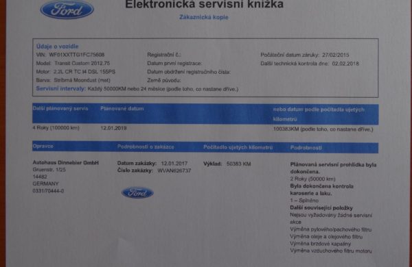 Ford Transit Custom 2.2 TDCi 114 kW L2 9 MÍST,VYHŘ.SKLO, nabídka A66/18