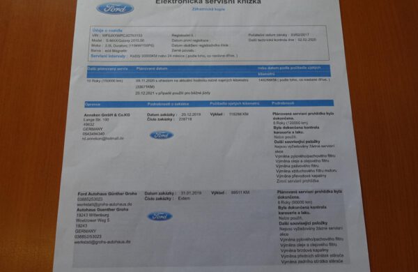 Ford S-MAX 2.0TDCi SYNC 3, TAŽNÉ, nabídka A66/21