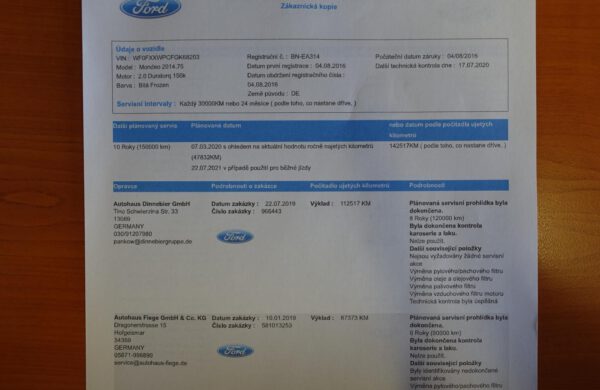 Ford Mondeo 2.0 TDCi NAVI, SYNC 3, ZIMNÍ PAKET, nabídka A71/20