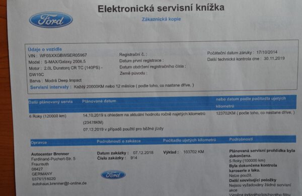 Ford S-MAX 2.0 TDCi XENONY, NAVI, ZIMNÍ PAKET, nabídka A72/19