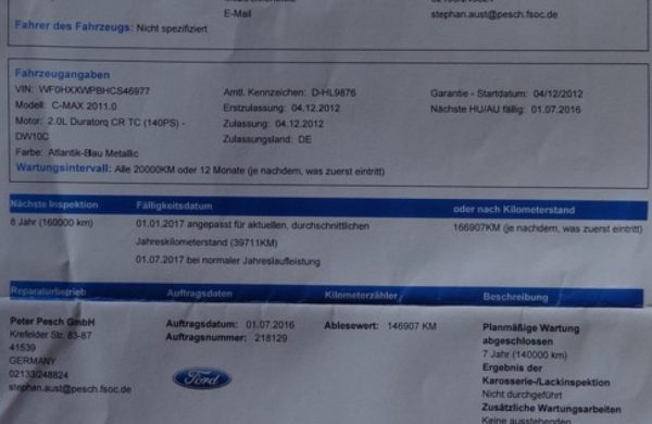 Ford Grand C-MAX 2.0 TDCi Titanium, CZ NAVI, KAMERA, nabídka A73/17