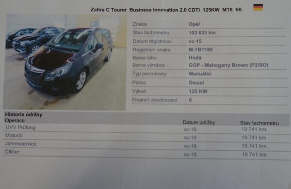 Opel Zafira Tourer 2.0CDTi 125kW Bi-XENONY NAVI, nabídka A75/21