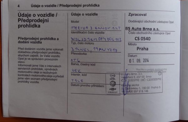 Opel Meriva 1.4 Turbo AUTOMAT, 1.MAJITEL, KLIMA, nabídka A83/18