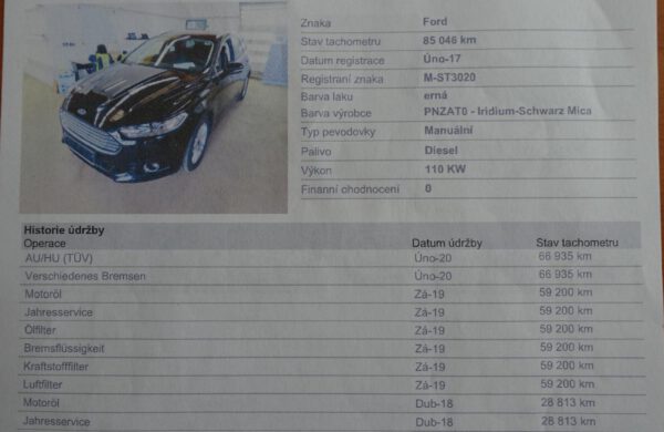 Ford Mondeo 2.0 TDCi Titanium LED SVĚTLA, SYNC3, nabídka A85/21