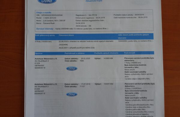 Ford Grand C-MAX 2.0 TDCi Titanium 125kW ACCTempomat, nabídka A93/20