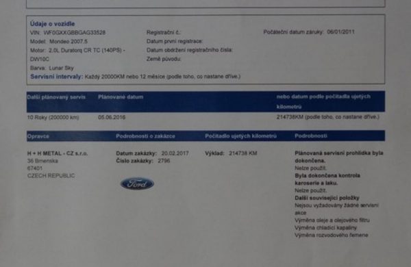 Ford Mondeo 2.0 TDCi Titanium AUTOMAT, XENONY, nabídka AV15/16