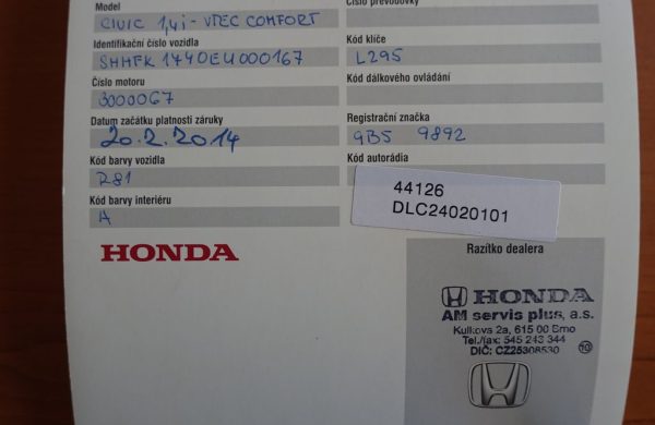 Honda Civic 1.4 i VTEC COMFORT, nabídka dbfa7a14-3edd-41c9-8816-77db69c7e737